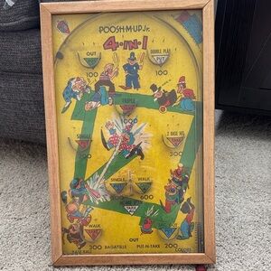 Vintage 4-in-1 Home Game with Wooden Frame